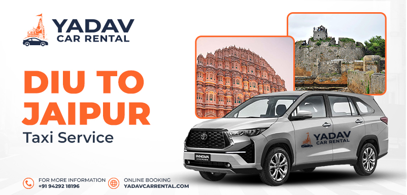 Diu Airport to Jaipur Taxi Service