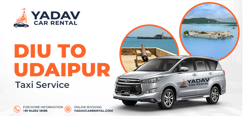 Diu Airport to Udaipur Taxi Service
